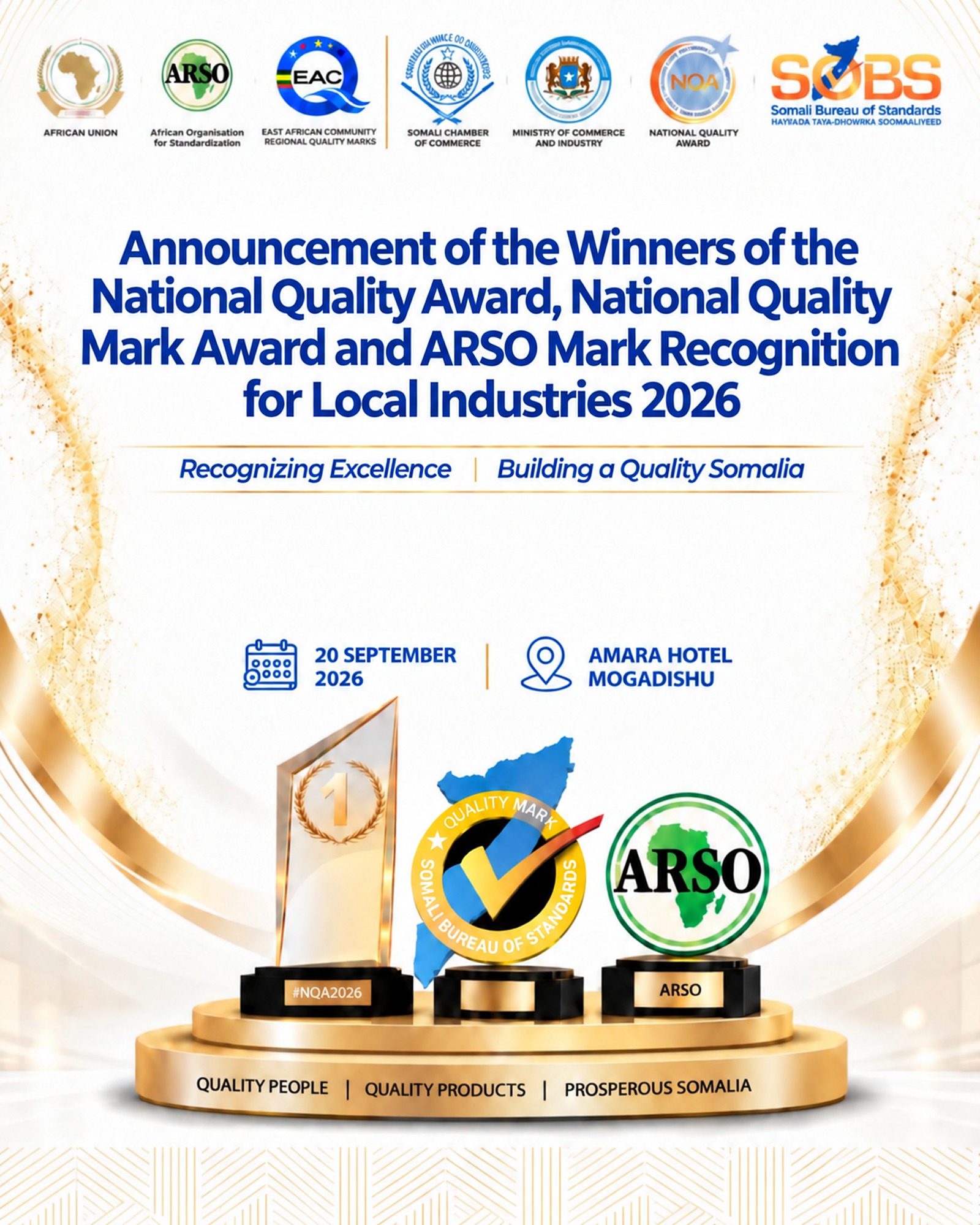 National Quality Awards 2026: Celebrating Excellence and Opening New Horizons for Somali Products